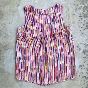 Leifsdottir silk striped printed sleeveless top 2